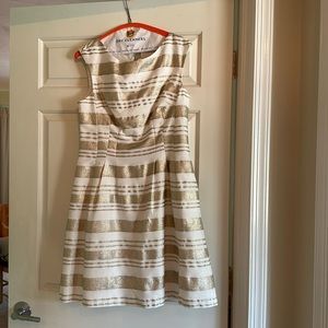 Off white and gold stripped dress